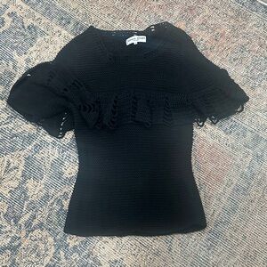 Apiece apart linen Blend Short Sleeve knit sweater